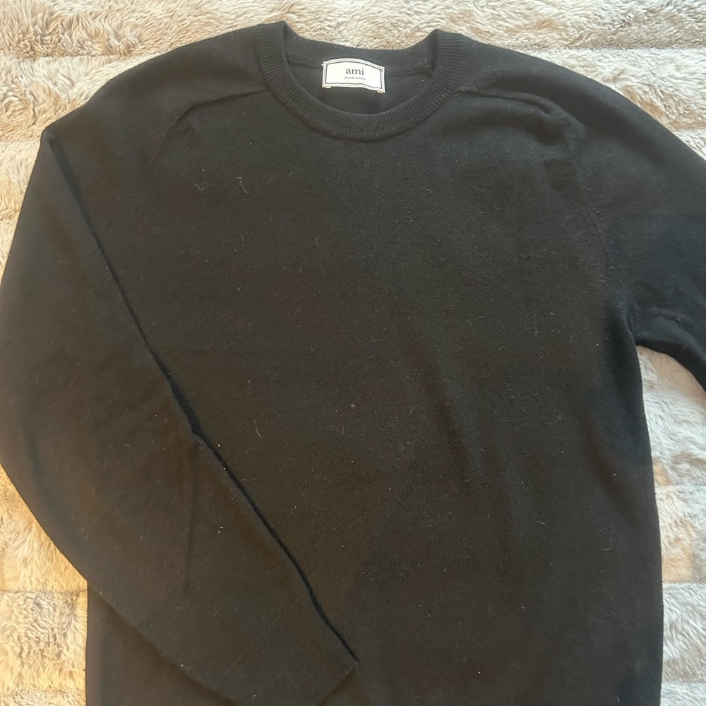 AMI Paris black crewneck sweater
